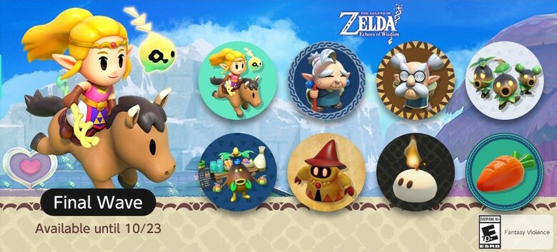 Final wave of Zelda: Echoes of Wisdom icons available on Nintendo Switch Online