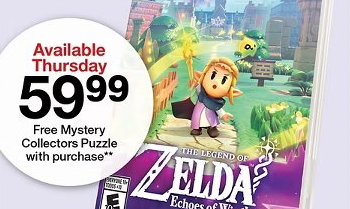 Target offering "Mystery Collectors Puzzle" with purchase of Zelda: Echoes of Wisdom